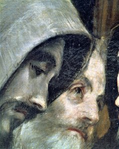 De Begrafenis van Graaf Orgaz, uit een legende van 1323, franciscanen (detail) door El Greco