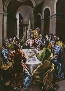 Het Feest in het Huis van Simon, 1608-14 door El Greco