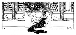 Een vrouw die in een stoel slaapt, 1898 door Eleanor Fortescue Brickdale