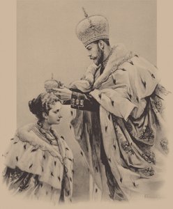 De Kroning van Keizerin Alexandra Fjodorovna, 1899 door Elena Petrovna Samokish Sudkovskaya