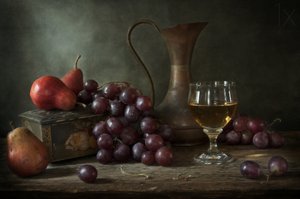 Herfststilleven op tafel door Eleonora Grigorjeva