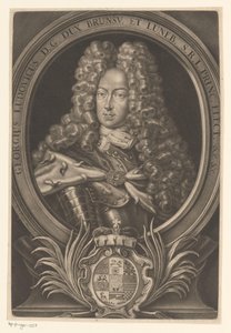Portret van Georg Ludwig, koning van Groot-Brittannië en Ierland door Elias Christopf Heiss