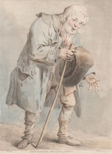 Oude bedelende man door Elias Martin
