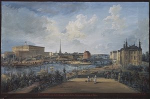 Uitzicht op Stockholm door Elias Martin