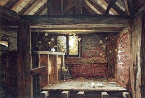 Tussen de balken, Speke Hall, Liverpool door Elias Mollineaux Bancroft
