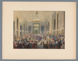 Balzaal waar de pavane wordt gedanst, 1845