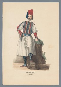 Grieks kostuum. 19e eeuw