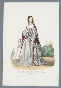 Dame van het Franse hof XVI eeuw, onder Francois I
