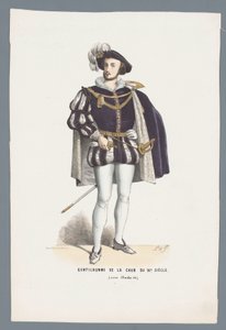Edelman van het hof van de 16e eeuw (onder Charles IX) door Elias Spanier