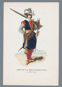 Musketier van de Hollandse Garde (17e eeuw) onder Prins Maurits