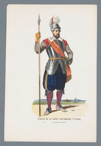 Piekenier van de Hollandse Garde. (17e eeuw.) onder Prins Maurits