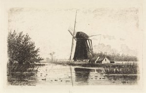 Molen te Baambrugge door Elias Stark
