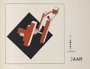 Over Twee Pleinen, 1922 door Eliezer Markowich Lissitzky