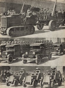 Het Rode Leger. Illustratie uit USSR Bouwt Socialisme, 1933