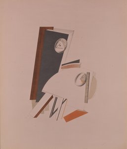 De lafaards. Beeldje voor de opera Overwinning op de zon door A. Kruchenych, 1920-1921 door Eliezer Markowich Lissitzky