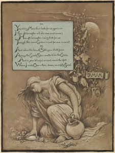 (Illustratie voor de Rubáiyát van Omar Khayyám) Ter nagedachtenis door Elihu Vedder