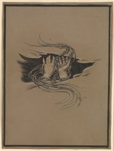 (Illustratie voor Rubáiyát van Omar Khayyám) Vergiffenis gevende en vergiffenis smekende handen door Elihu Vedder