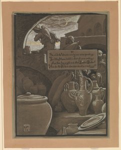 (Illustratie voor Rubáiyát van Omar Khayyám) Het einde van Ramazan