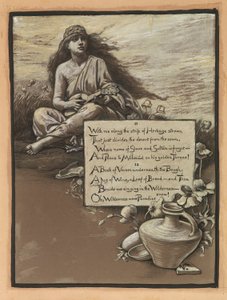 (Illustratie voor Rubáiyát van Omar Khayyám) Het lied in de wildernis door Elihu Vedder