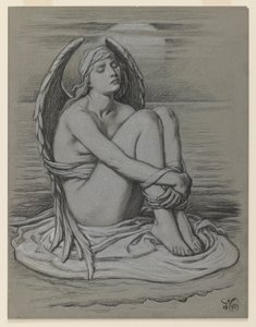 Gebonden engel door Elihu Vedder