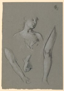 Details van figuurstudies door Elihu Vedder