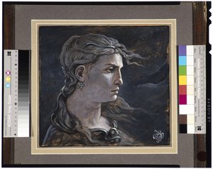 Hoofd van Medusa, 1878 door Elihu Vedder