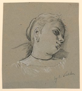 Italiaans Meisje door Elihu Vedder