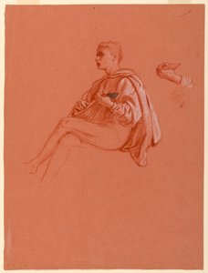 Studie voor "Een Florentijnse Picknick" door Elihu Vedder