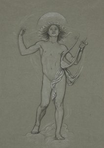 Studie voor de figuur van Apollo, uit de 60 studies voor het Huntington plafond (1926.80)