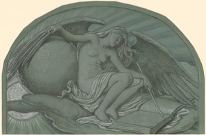 Studie voor "De zonsverduistering door de maan" door Elihu Vedder