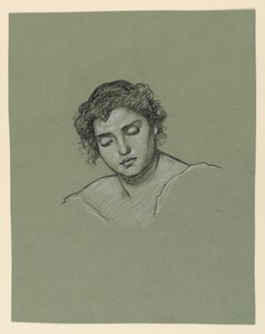 Studie voor vrouw door Elihu Vedder