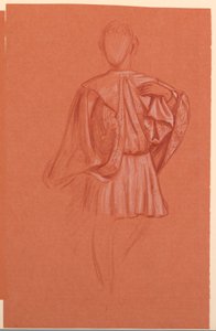 Studie van een Gekostumeerd Figuur door Elihu Vedder