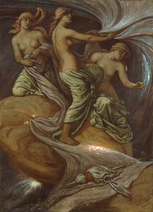 De Schikgodinnen Verzamelen in de Sterren door Elihu Vedder