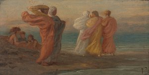 Het Muziekfeest, c. 1875 door Elihu Vedder