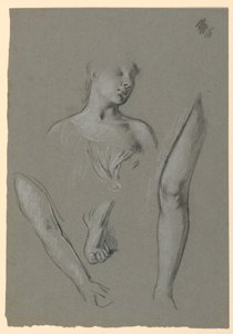 Details van figuurstudies door Elihu Vedder