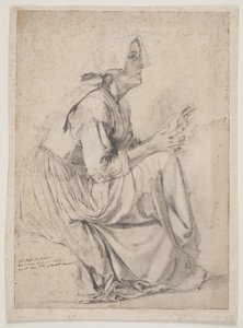 1e studie voor het schilderij met de vrouwen bij de fontein in A. door Elisabeth Jerichau Baumann