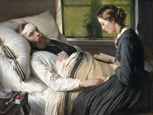 Een gewonde Deense soldaat