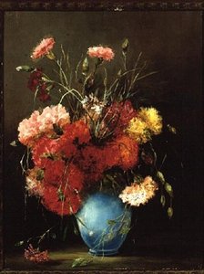 Rode, witte en roze anjers door Elisabeth King