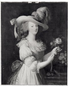 Kopie van een portret van Marie-Antoinette (1755-93) na 1783 door Elisabeth Louise (after) Vigee Lebrun