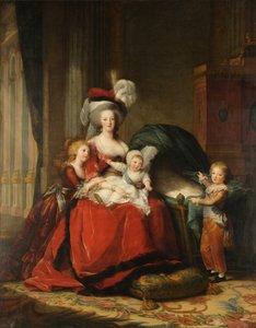 Frans: Marie-Antoinette de Lorraine-Habsbourg, reine de France et ses enfants Marie-Antoinette de Lorraine-Habsbourg, koningin van Frankrijk, en haar kinderen