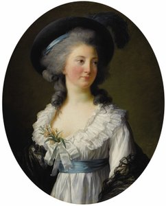 Frans: Portrait de Madame de Moreton, La Comtesse de Moreton de Chabrillan Portret van Madame de Moreton, Comtesse de Chabrillan, verkeerd geïdentificeerd met Izabela Czartoryska