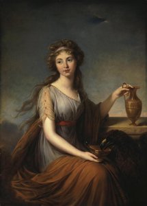 Portret van Anna Pitt, als Hebe door Elisabeth Louise Vigee Lebrun