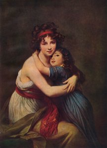 Madame Vigee Lebrun en haar dochter, Jeanne Lucie Louise, 1789, 1938 door Elisabeth Louise Vigee Lebrun