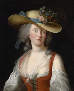 Portret van Anne Catherine Le Preudhomme de Chatenoy, Gravin van Verdun, als fijne tuinier, ca. 1780