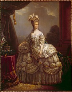 Portret van Marie Antoinette van Lorraine Habsburg (1755-1793) koningin van Frankrijk door Elisabeth Louise Vigee Lebrun