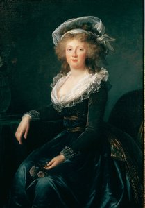Portret van Marie Therese van Bourbon Napels, koningin van Napels en Sicilië (1772-1807) daarna vrouw van Francois II van Oostenrijk Schilderij door Elisabeth Vigee Lebrun (1755-1842) 1790 Napels, museo di Capodimonte door Elisabeth Louise Vigee Lebrun