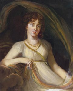 Portret van Prinses Ekaterina Osipovna Tyufyakina, geboren Khorvat 1777-1802 als Iris, 1802 door Elisabeth Louise Vigee Lebrun