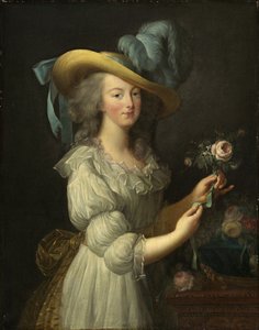 Portret van koningin Marie Antoinette van Frankrijk 1755-1793, na 1783 door Elisabeth Louise Vigee Lebrun