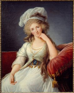 Portret van de hertogin van Orleans, Louise de Bourbon Penthievre (1753-1821) door Elisabeth Louise Vigee Lebrun