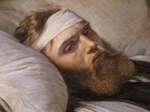 Een gewonde Deense soldaat, detail